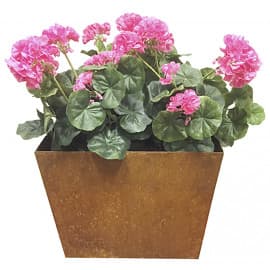 Blomsterkasse rust look