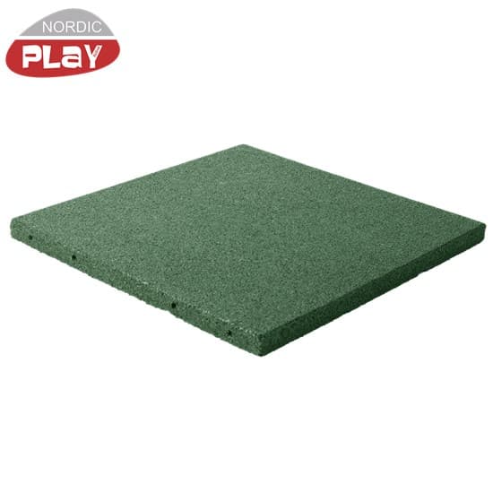Gummiflise 500 x 500 x 30 mm grøn NORDIC PLAY Active