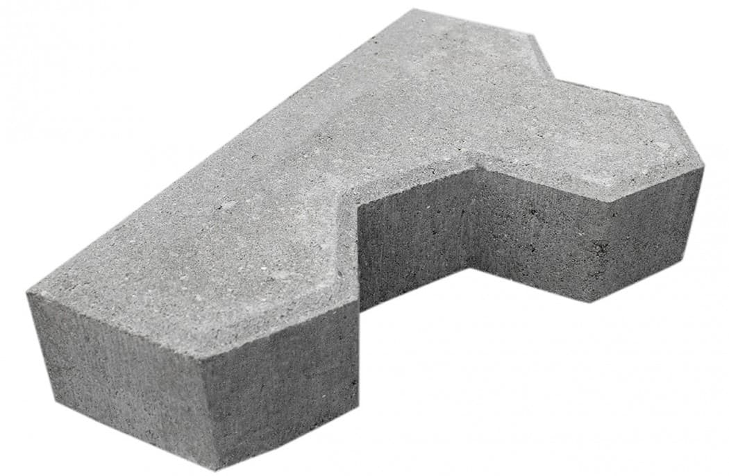 Grå Kløver begyndersten m/fas 8 cm. tyk